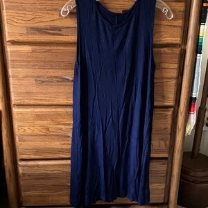 Sleeveless Navy Blue Dress